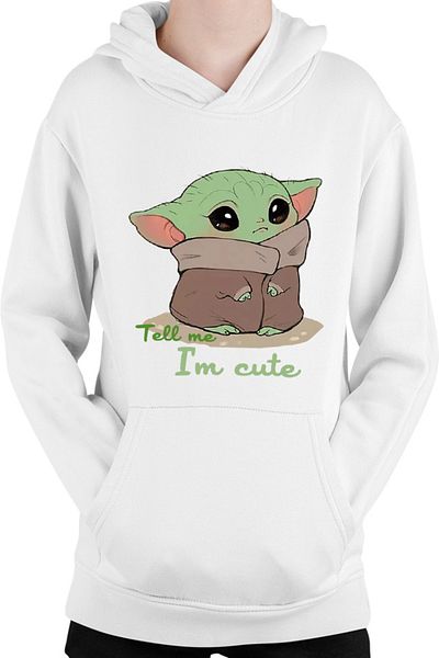 OEM Baby Yoda Angry Cute Mondorian Kids Hoodie