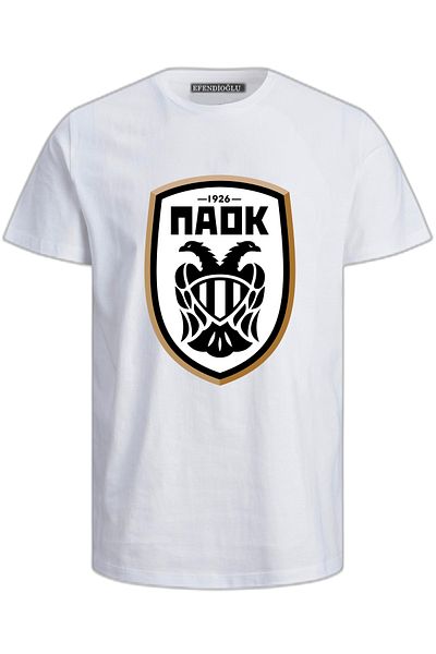 Efendioğlu Design PAOK ΠΑΟΚ Πανθεσσαλονίκης Αθλητικός Ομολόγος Κωνσταντινοπόλης εμπριμέ βαμβακερό μπλουζάκι