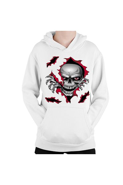 OEM Predator Biker Skull Logo Motor Skeleton Kids Hoodie