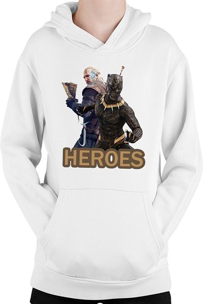 OEM Children's hoodie Black Panther Witcher Gerald Vampires Medieval