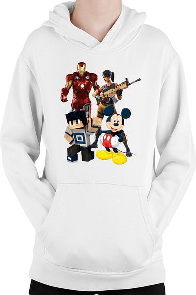 OEM Hanorac copii Ironman Mickey Mouse Minecraft Fortnite Games