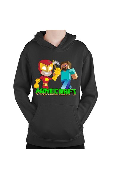 OEM Kids' sweatshirt The Flash Minecraft Steve Super Hero