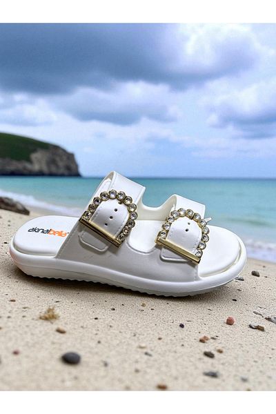 Akınal Bella Konay 438 Stone Double Buckle Eva Light Soft Slippers