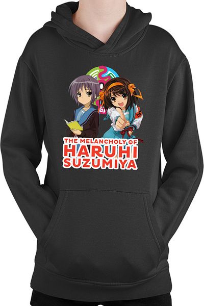 OEM Children's Hoodie Haruhi Suzumiya Yuki Book Read Sci-fi Cosplay Costume