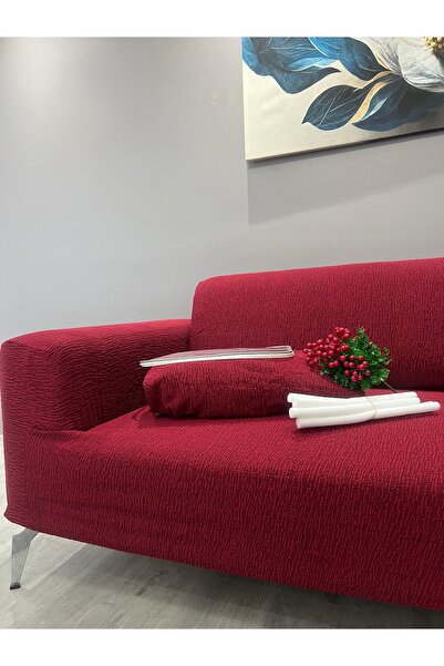 Dilan Home Jakarlı 3' lü Koltuk Örtüsü | Lastikli Takım Çekyat Kanepe Örtüsü|...