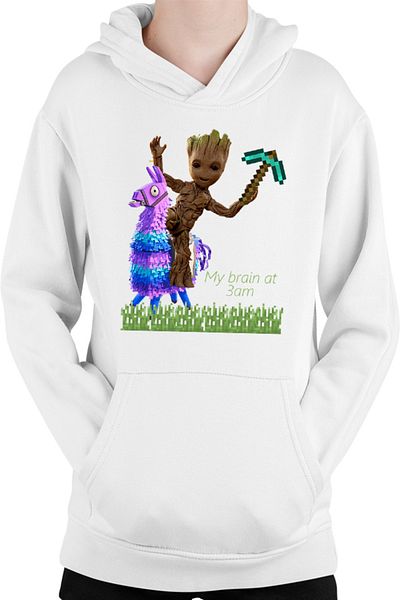 OEM Hanorac copii Baby Groot Riding Fortnite Lama Minecraft Pickaxe