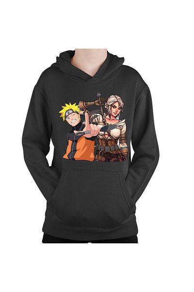 OEM Children's sweatshirt The Witcher Ciri Naruto Shippuden Anime Cartoons