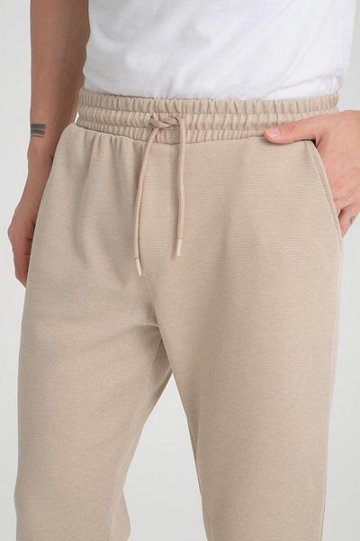 Valiberta Premium Oxford Knitted Regular Fit Double Leg Men's Trousers - Beige