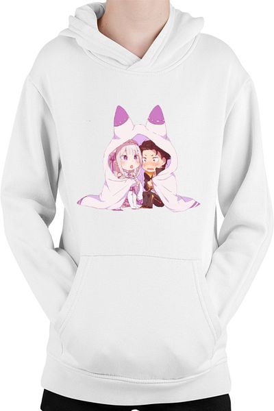 OEM Re Zero Subaru Emilia Best Waifu Magic Another World Kids Hoodie