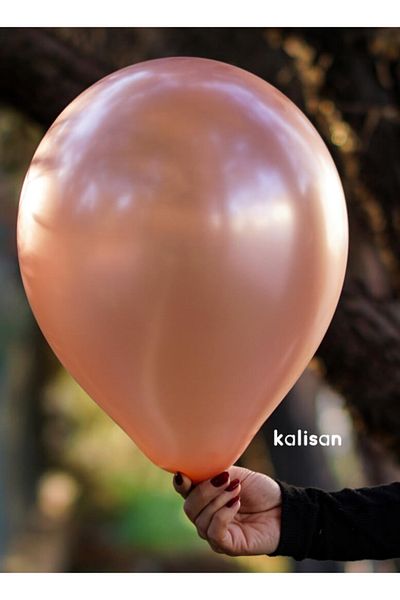 Çemrek Süs Parti Kalisan Metallic Rosegold Balloon 12 Inch 50 Pcs