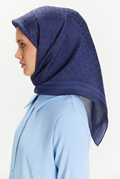 Setrms Çerçeveli Monogram Eşarp