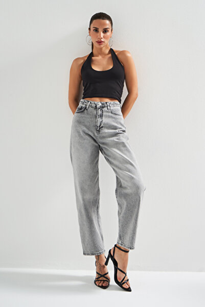 its basic Női szürke színű 4s5-12 Relax Fit 100% pamut farmer farmer