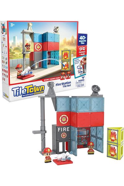 Moose Toys Tile Town Fire House Set