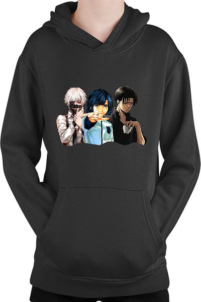 OEM Hanorac copii Hikaru no Go Attack on Titan Levi Tokyo Ghoul Kaneki Akira Coffee