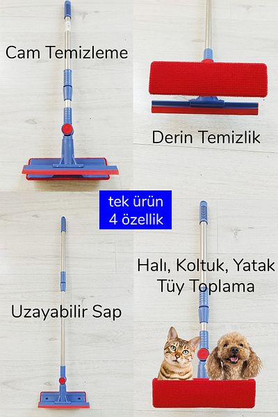 NEZADE STORE Multipurpose Practical Glass Cleaner Bristle Lint Collector Carpet Sofa Seat Cleaner with Rotating Head