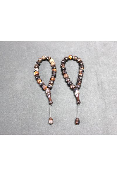 Lio20 Efe Model Acrylic Monomer 2-Piece Mascot Slapboard Prayer Beads |   Gift Accessory |   Brown