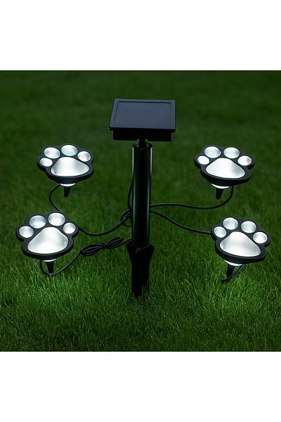 Blasko Set 4 Lampi Solare LED Tip de Caine pentru Gazon, Decor Creativ cu Iluminare Nocturna si Fi