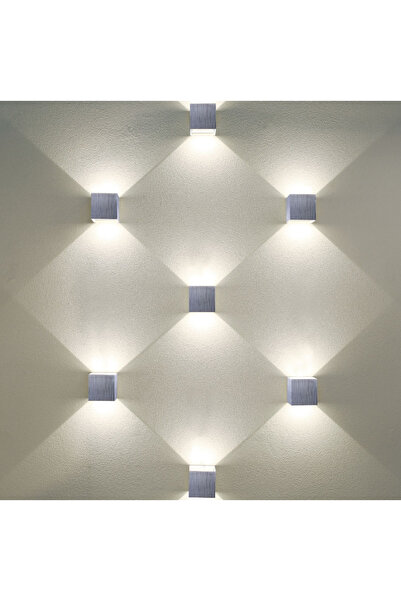 LUXXO LED Indoor/Outdoor Wall Light, IP65, Luce Grey, 2x6W, Grey