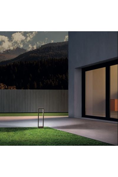LUXXO Stalp pentru iluminat exterior echipat LED, Medina M, 12W, H=60cm, IP65, Negru