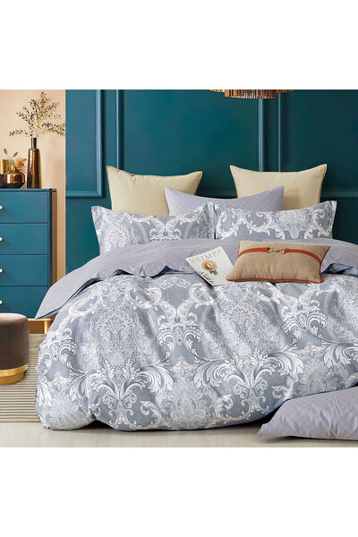 Pucioasa Printed Percale Bed Linen (Prc179) - King Size 4 Pieces