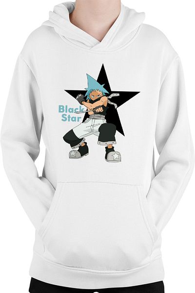 OEM Soul Eater Black Star Otaku Fight Pose Spirit Trap Kids Hoodie