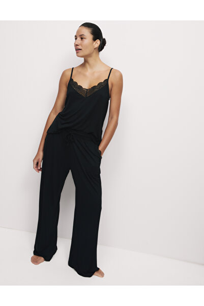 Marks & Spencer Dantel Detaylı Geniş Paça Pijama Altı