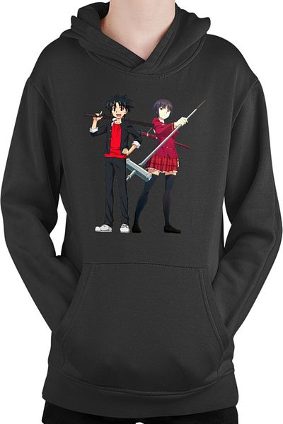 OEM UQ Holder Touta Orte Kataka Fighters School Uniform Slice of Life Kids Hoodie
