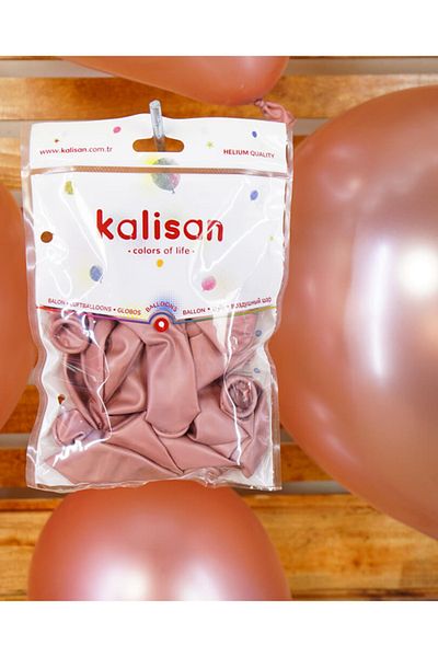 Çemrek Süs Parti Kalisan Metallic Rosegold Balloon 12 Inch 20 Pcs