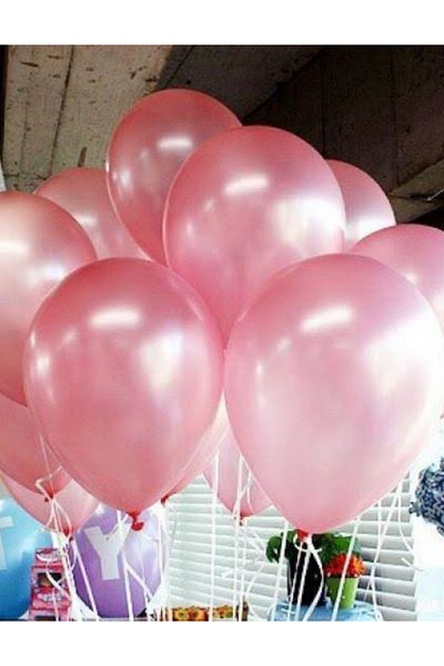 Çemrek Süs Parti Pearl Pink Metallic Balloon 12 Inch 50 Pcs