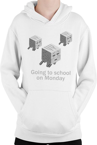 OEM Minecraft Ghost Shoot Fire Nether Horror Kids Hoodie