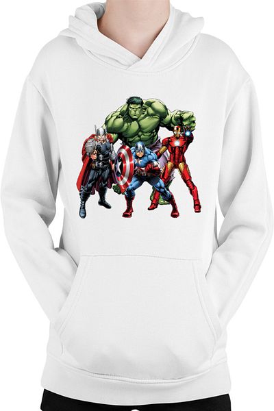 OEM Thor Hulk Ironman Captain America Cool Pose Animation Kids Hoodie