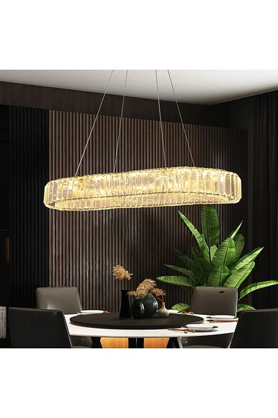 GreeLustr Candelambru led HQ-TYX-H, modern, cristal, dreptunghiular, led,60w