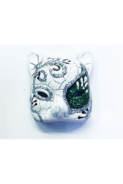 CONAHOME Venetian Cat Model Magnet Made of Green Color Embroidered Ceramic Material