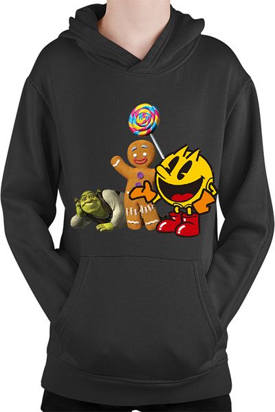 OEM Kids' sweatshirt Pac Man Shrek Cookie Happy