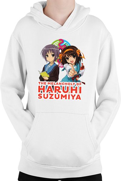 OEM Children's Hoodie Haruhi Suzumiya Yuki Book Read Sci-fi Cosplay Costume