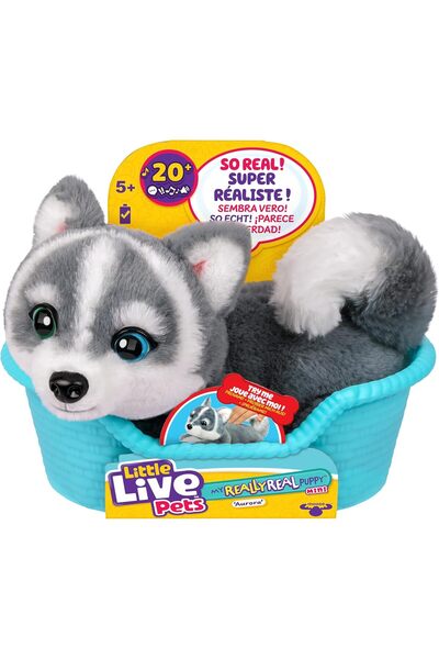 Moose Toys جروي الصغير الحقيقي من سلسلة Little Live Pets S2 Mini Aurora