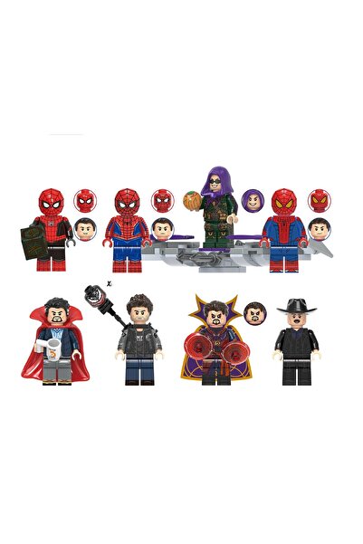 myminitoys مجموعة مجسمات صغيرة للبطل الخارق مكونة من 8 قطع Strange Spider X0331