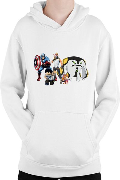 OEM Kids Hoodie Captain America Fortnite Fox Skin Minecraft Steve Paw Patrol