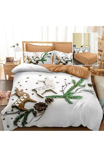 Pucioasa Finet 3D Bed Linen 6 Pieces Christmas F-Xmas58