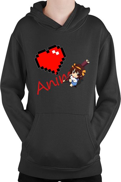 OEM Hanorac copii Haruhi Suzumiya Love Anime Minecraft Write School