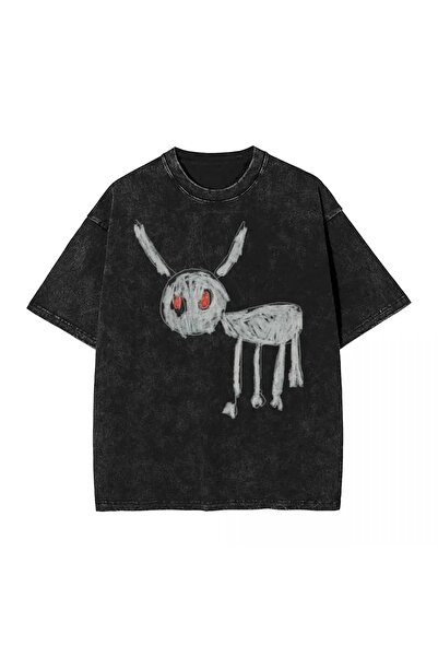 1blood Kod Trend Drake - Tricou oversize unisex vintage, lavabil, imprimat pe...
