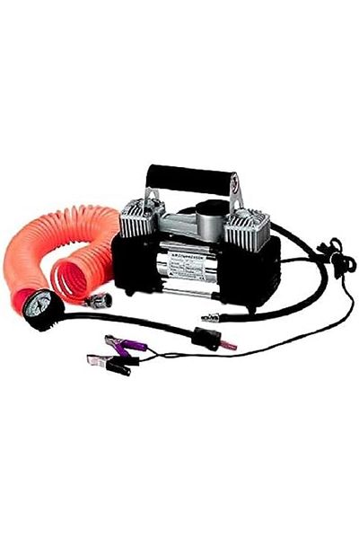SULFAR 2 Cylinder Metallic Car Air Compressor LS-004-Silver, 200 PSI