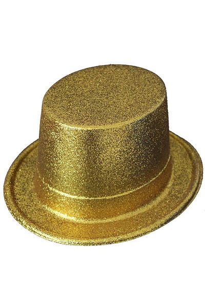 CONAHOME Gold Color Long Plastic Glitter Party Hat