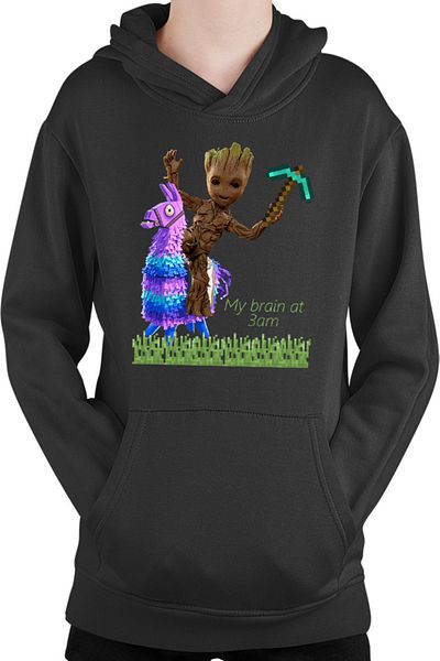 OEM Kids Hoodie Baby Groot Riding Fortnite Blade Minecraft Pickaxe