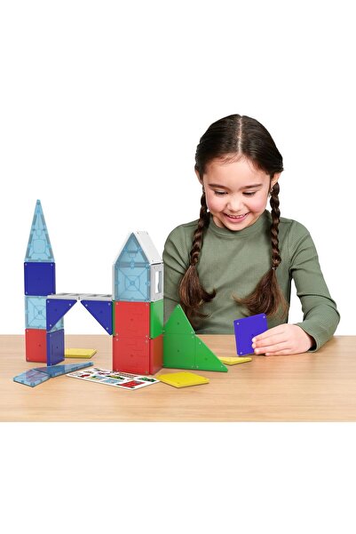 Moose Toys مجموعة ألعاب بناء البلاط المغناطيسي من TILE TOWN مع حزمة توسيع