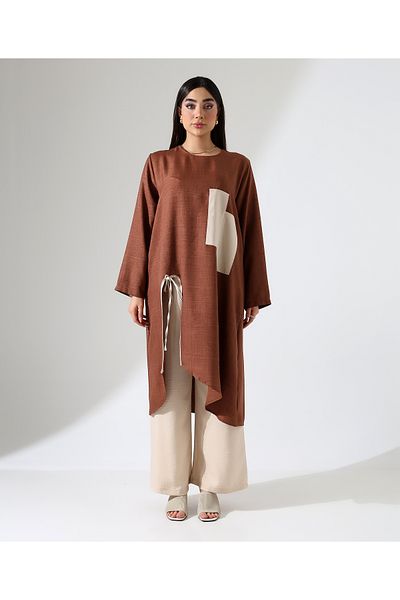 Fi'l Arz Fashion Front Gathered Sofia Linen Tunic Set
