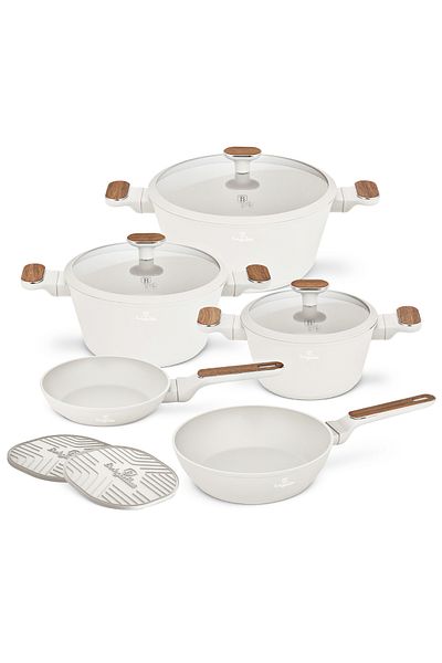 Berlinger Haus 10 Pcs Titanium Cookware Set Nonstick Sahara Nordic Collection Turboinduction All Stoves New