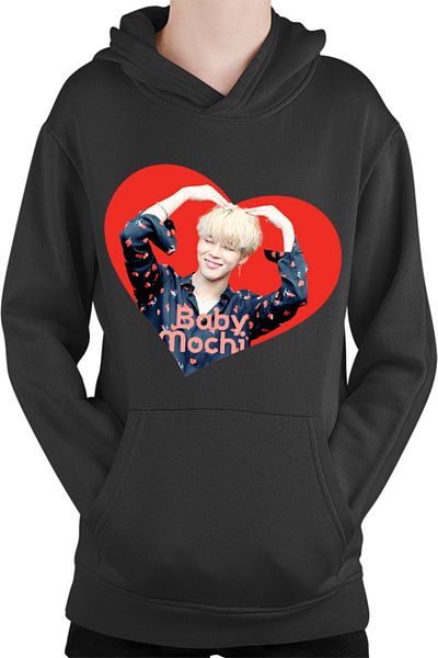 OEM BTS Jimin Baby Mochi Happy Face Smile Kids Hoodie