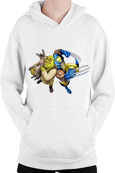 OEM Hanorac copii Shrek Wolverine Donkey Marvel Comic Books