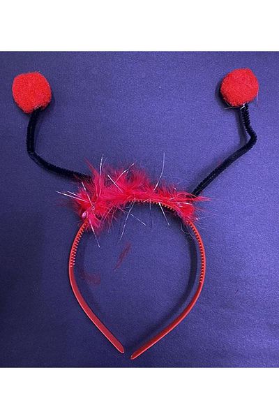 CONAHOME Plastic Ladybug Crown for Shows with Red Pompoms